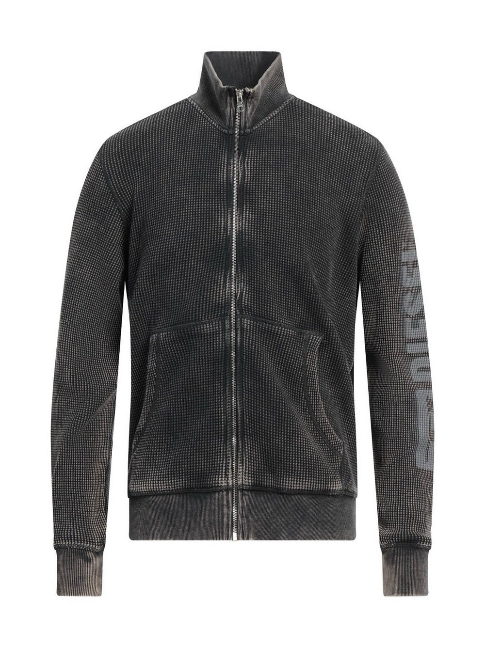 Diesel Black Textured Full-Zip Track Jacket